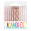 Spiral Candles Glitter Rose Gold 24pcs