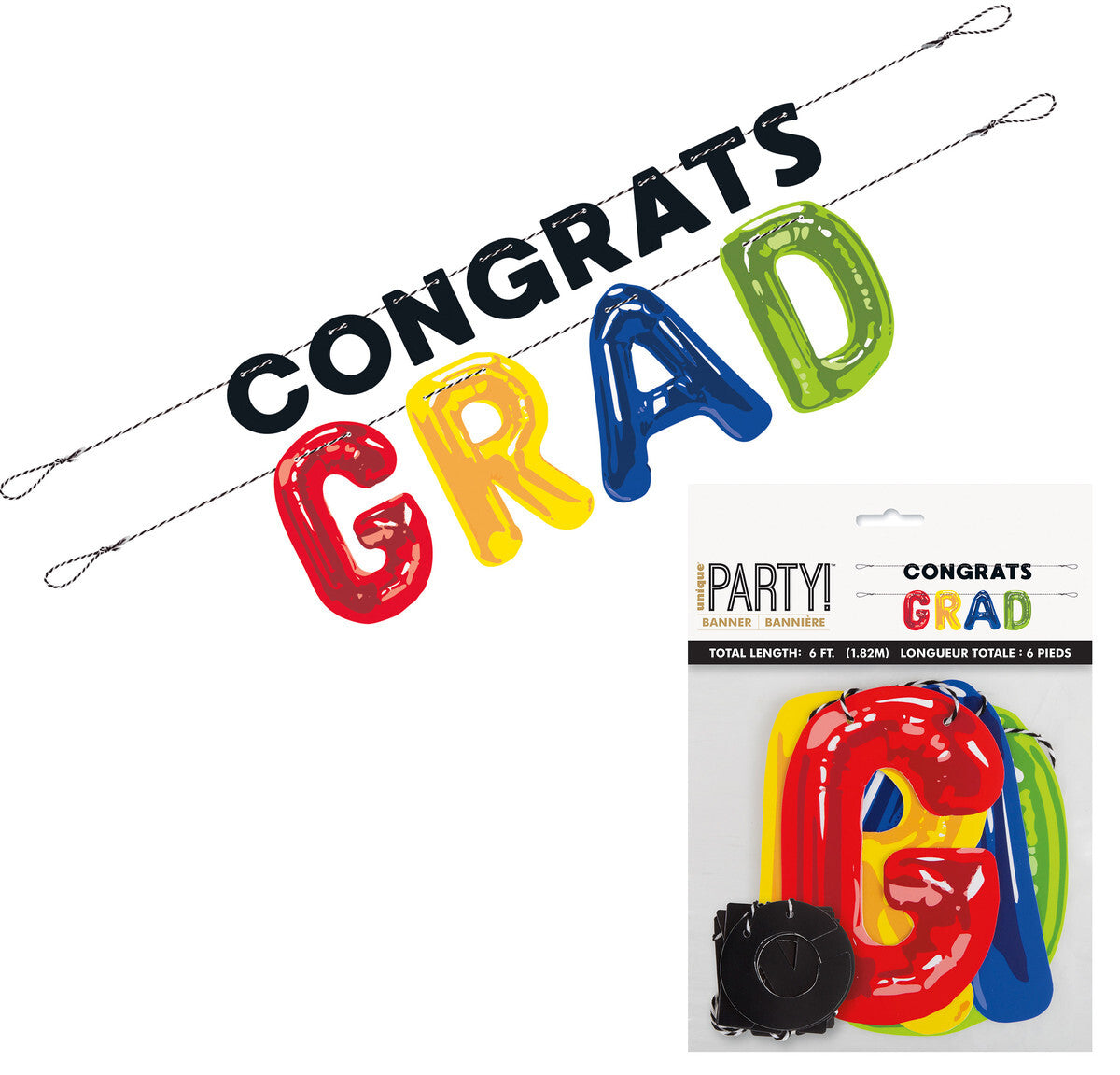 Banner "Congrats Grad" (x2u)
