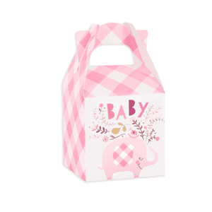 Pink Floral Elephant Favor Boxes (x8u)