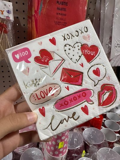 Red & Pink Valentine Napkins
