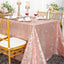Mantel Sequin Rectangular 90" x 132" - Rose Gold / Blush
