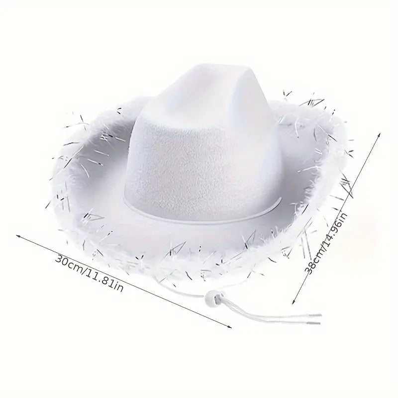 Sombrero Cowboy con Plumas