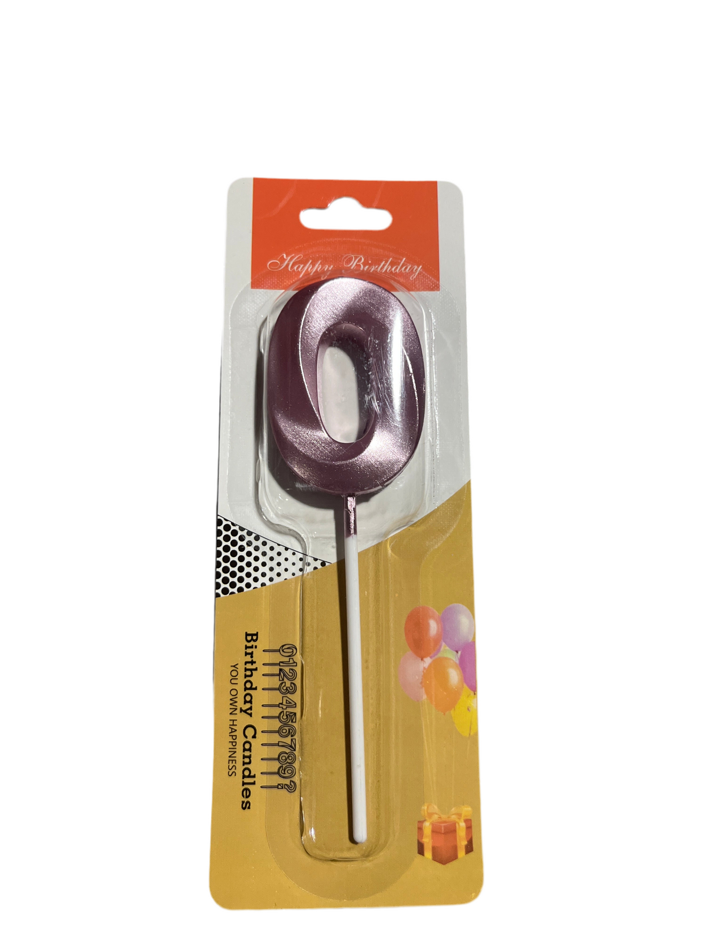 Vela de Numero (Colores Metalizado)