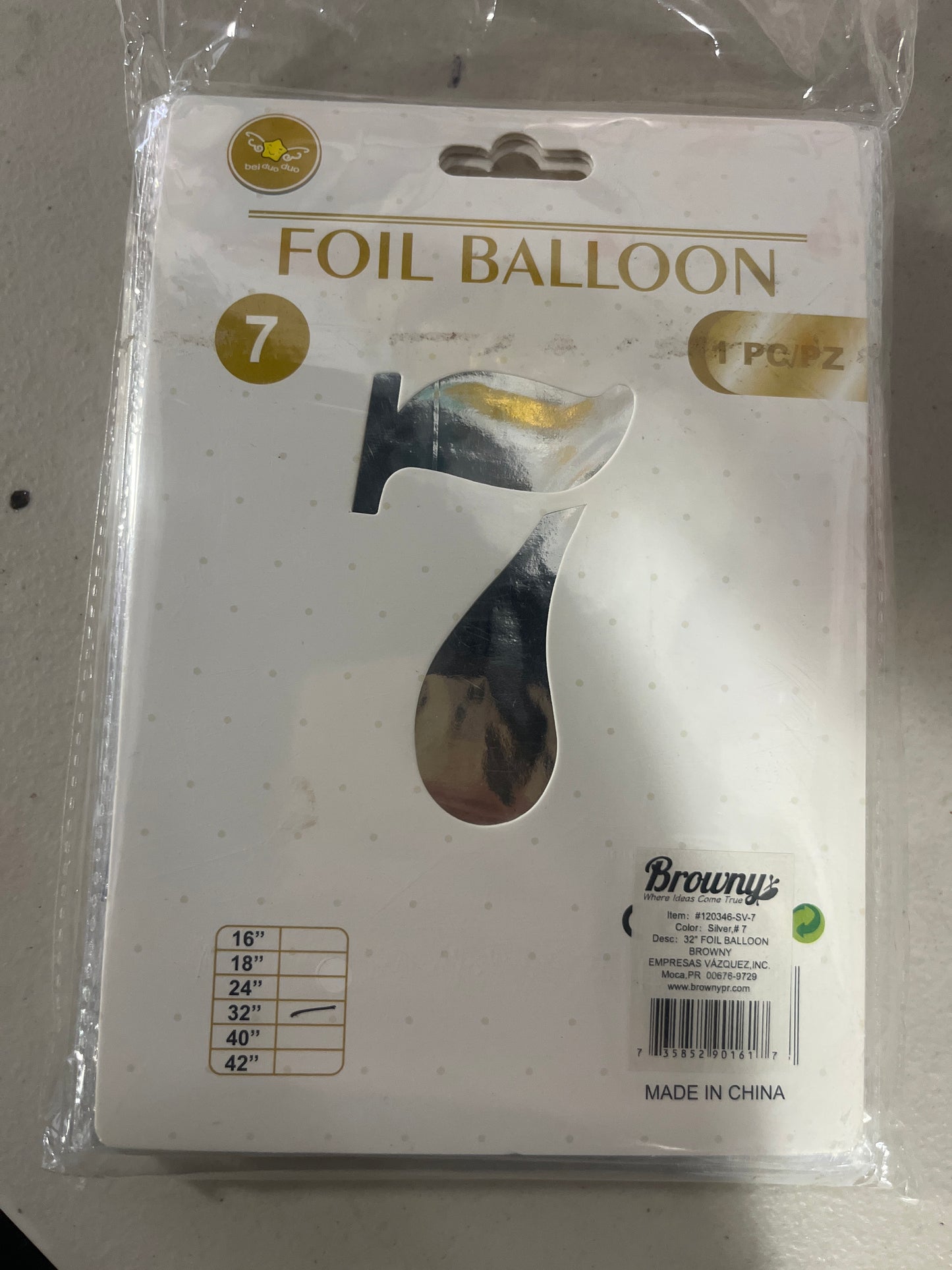32” Foil Balloon Silver