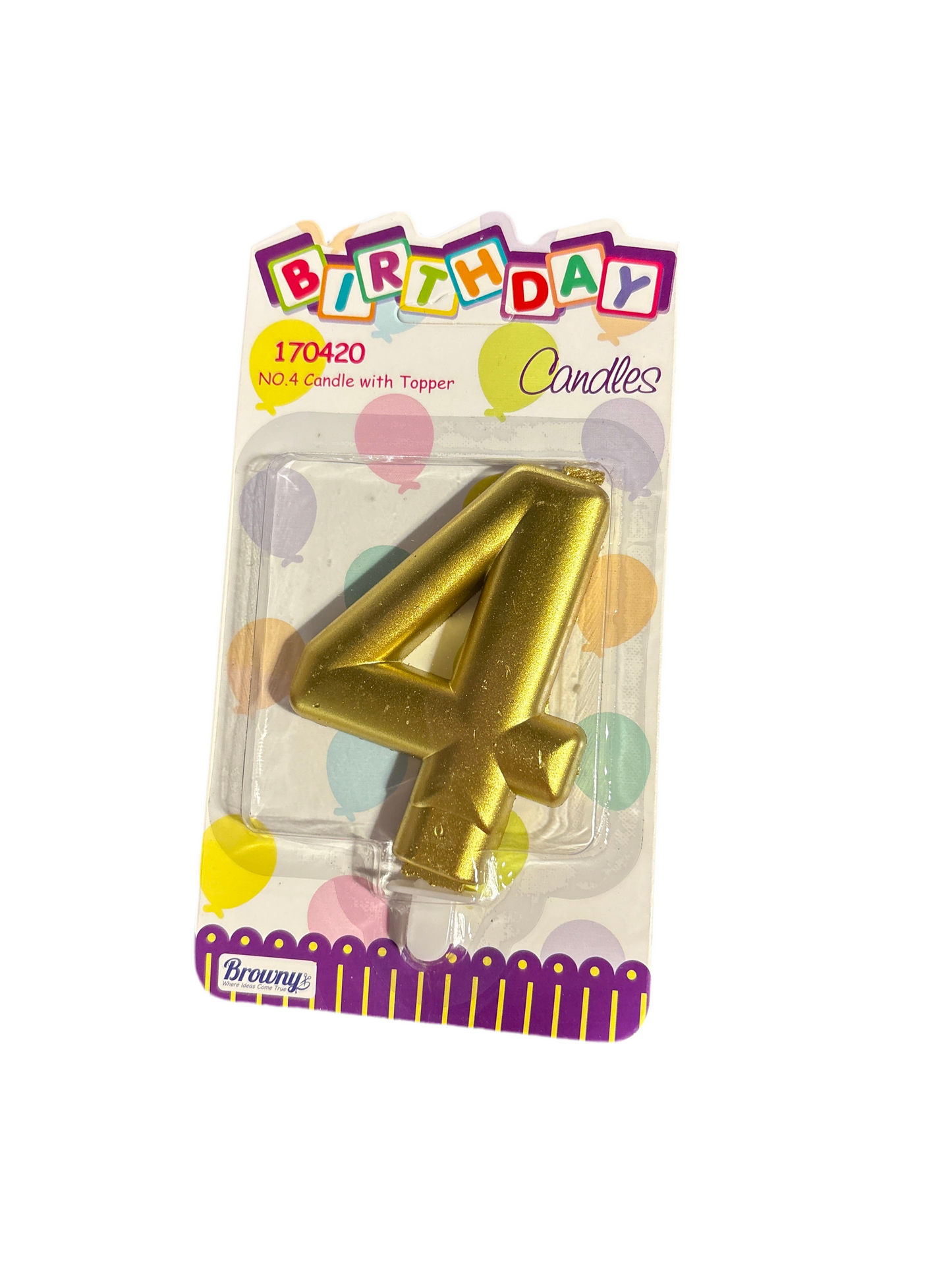 Vela Metálica Gold #4