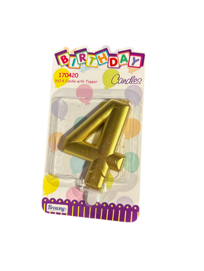 Vela Metálica Gold #4