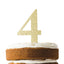 Cake Toppers Números Dorados 6ct