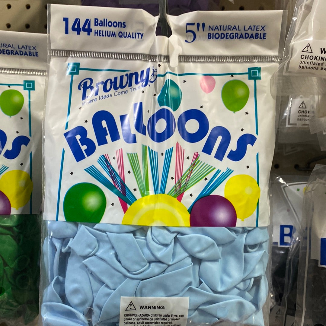 Globos 5" 144pcs - Macaron Blue