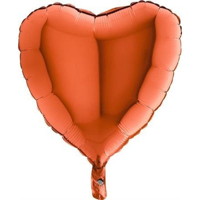 Globo Foil Corazón Naranja 18”