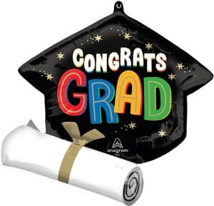 Congrats Grad Jumbo Foil Balloon 25”
