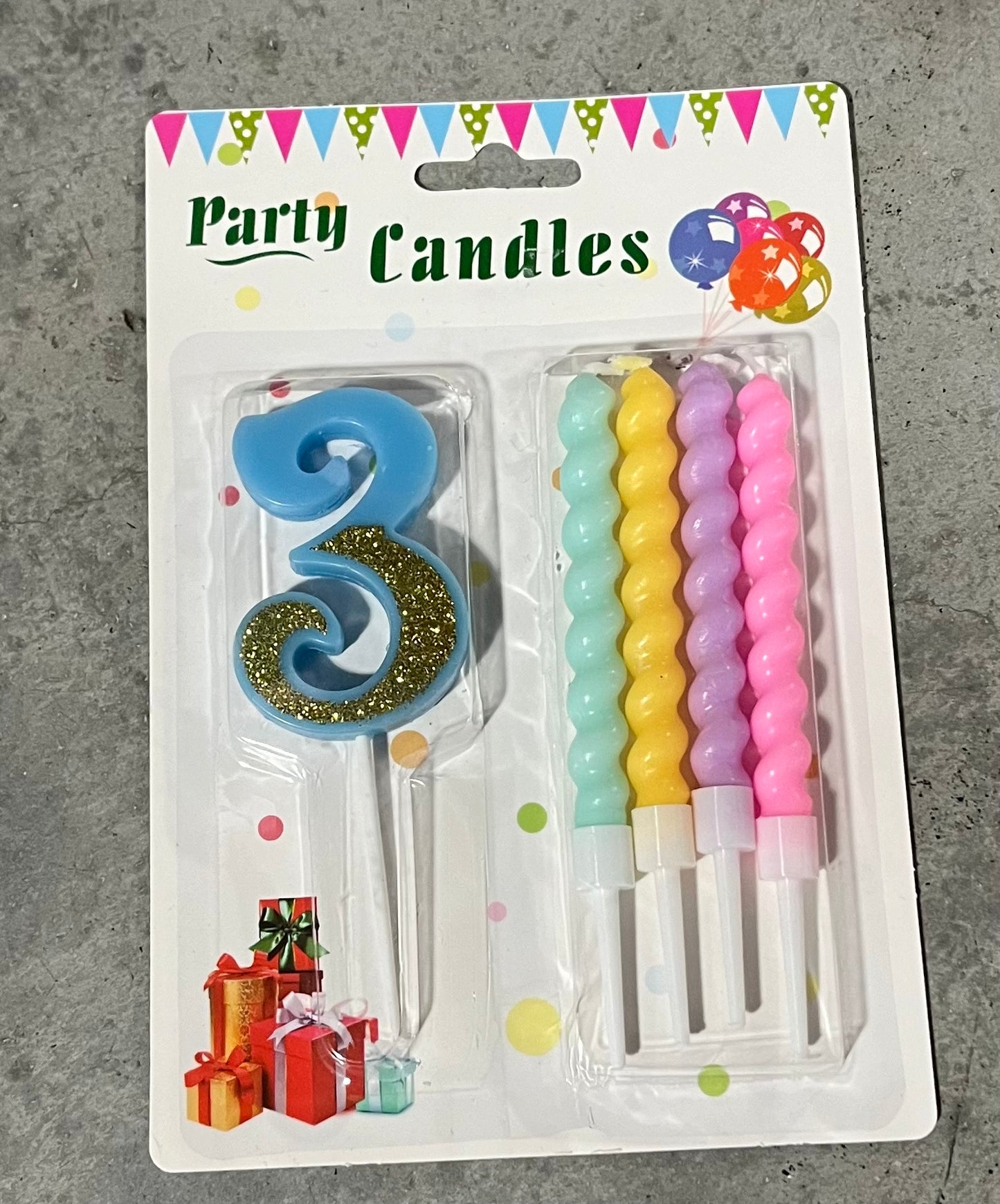Vela de Número + 4 Velitas