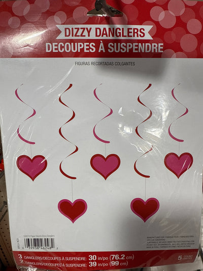 Hearts Dizzy Danglers 5pcs