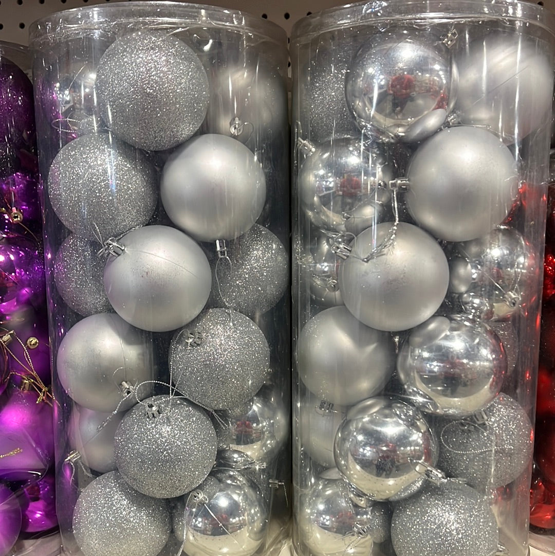 Bola/Pelota de Navidad Grande 3.15in - (x24u)