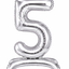 Standing Foil Number Balloon Silver 28"