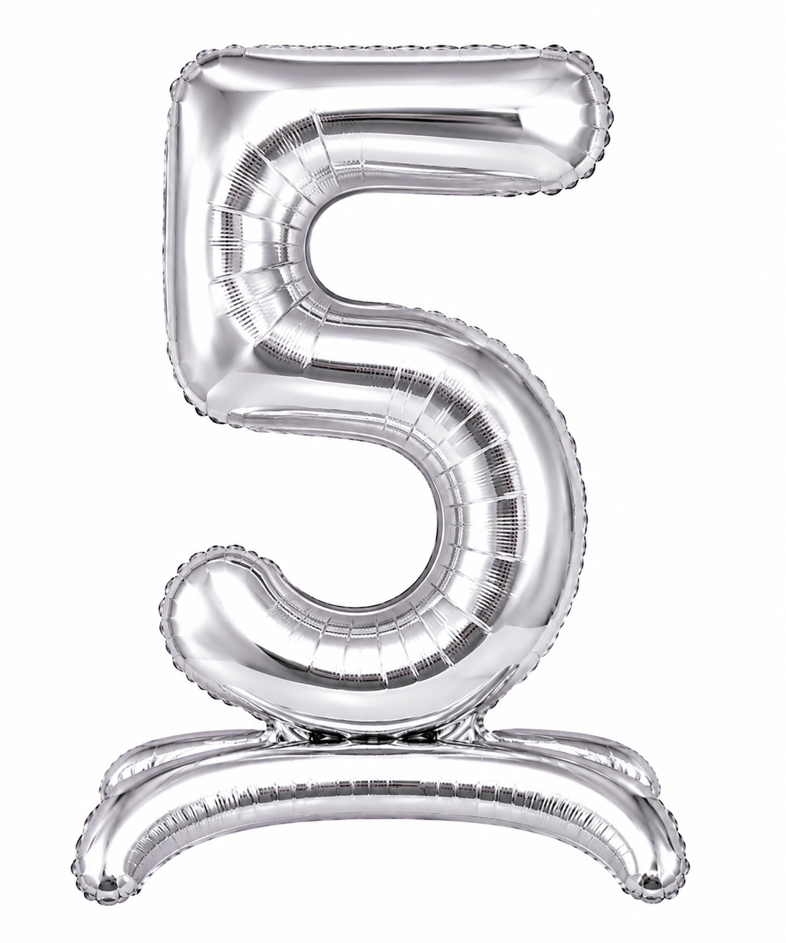 Standing Foil Number Balloon Silver 28"
