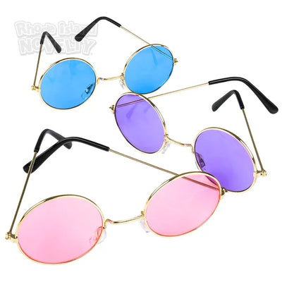 Gafas con lentes redondos de colores (x1u)