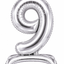 Standing Foil Number Balloon Silver 28"