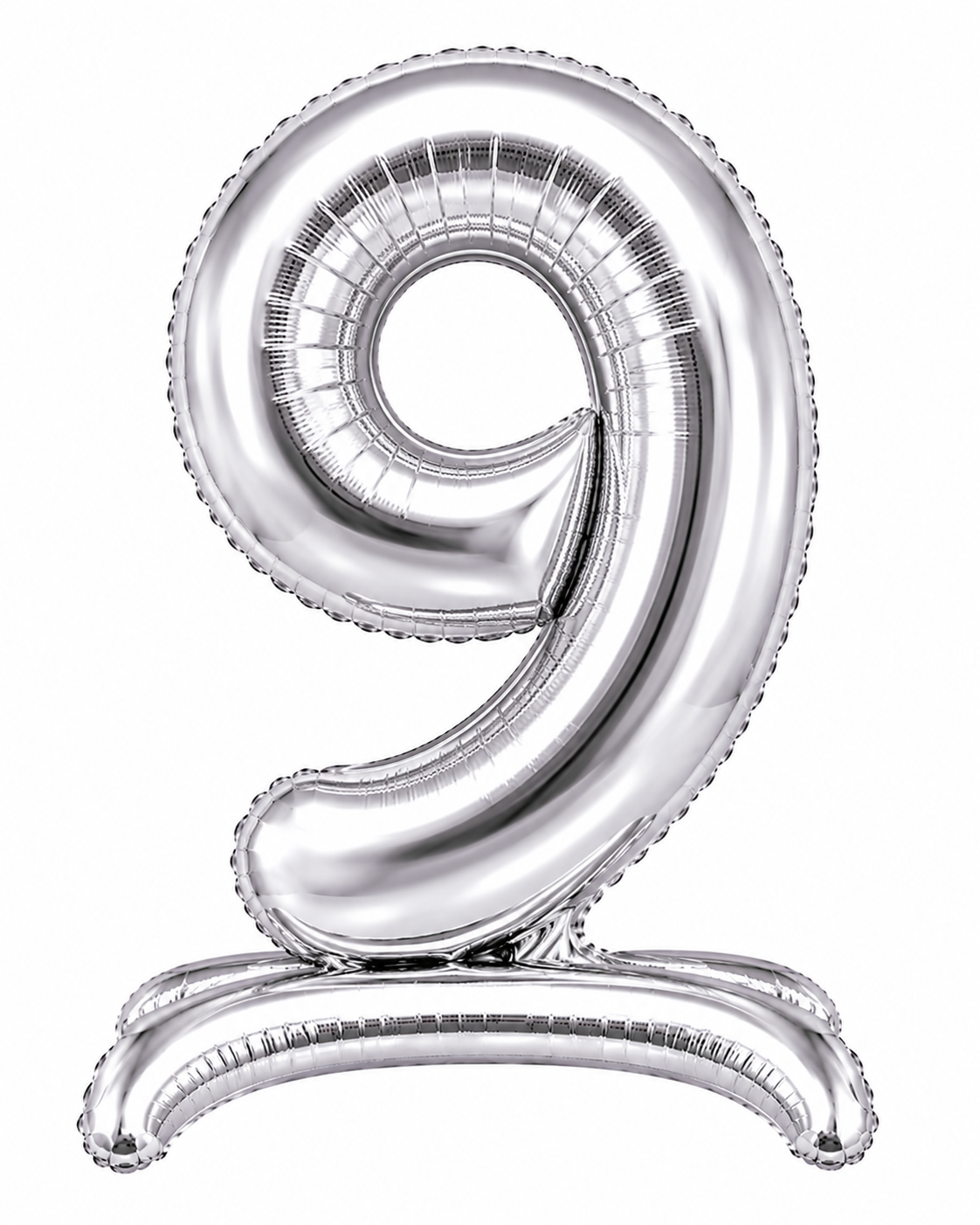 Standing Foil Number Balloon Silver 28"