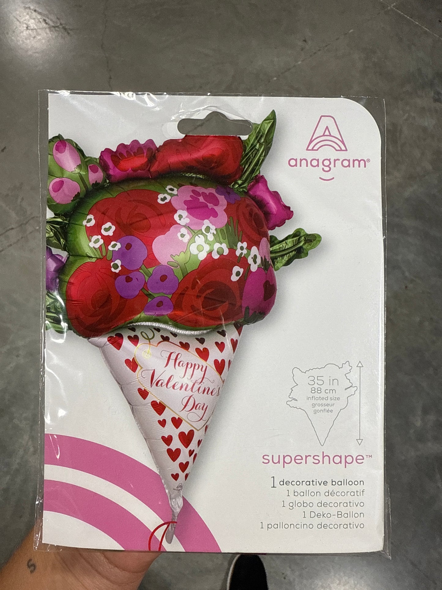 Globo Valentine Ramo Supershape Helio 35"