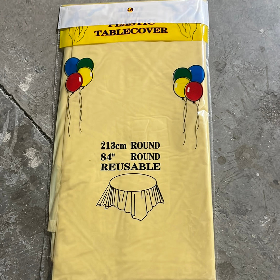 Table Cover Round Yellow