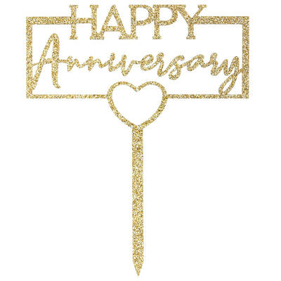 Happy Anniversary Cake Topper (x1u)