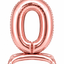 Standing Foil Number Balloon Rose Gold 28"