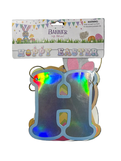 Banner Easter Letter Glitter/Hotstamp/Iridescent