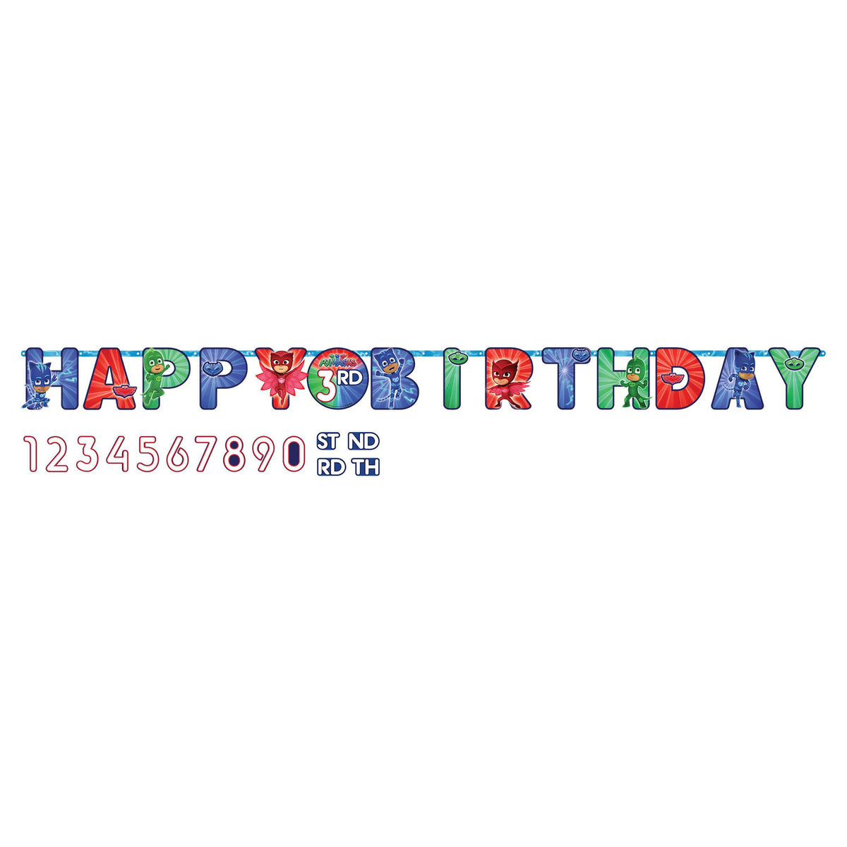 Jumbo Add-An-Age Letter Banner PJ Masks