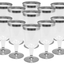 Copas Vino Plásticas con borde metálico (x12u)