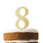 Cake Toppers Números Dorados 6ct