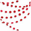 Round Glitter String Decorations Red (x6u)