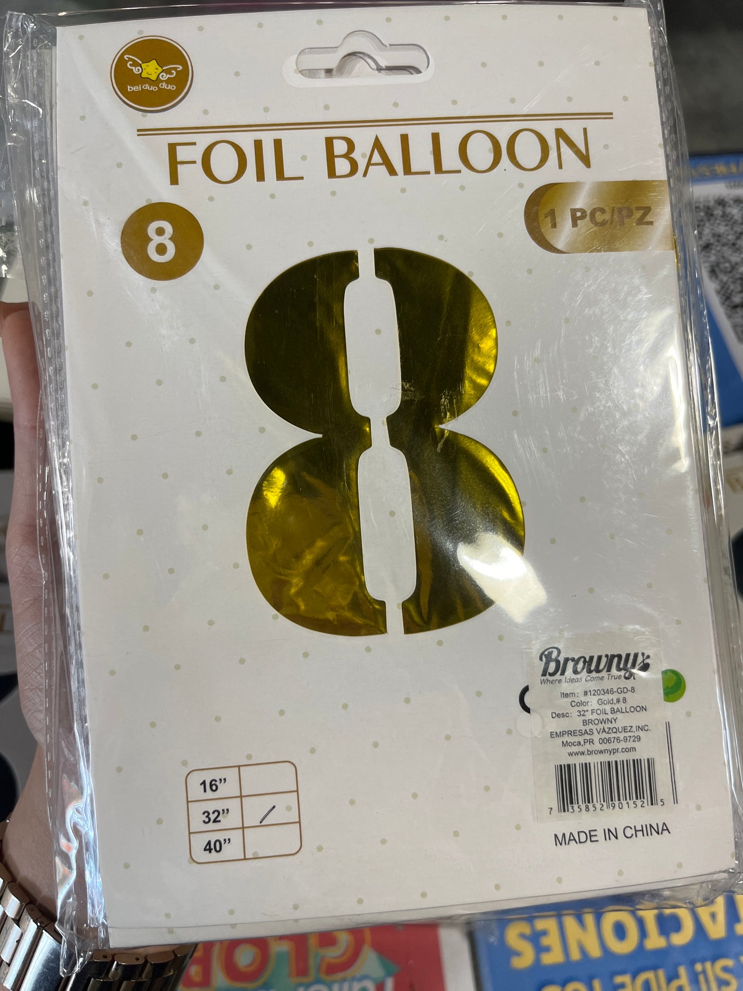 32” Foil Balloon Gold