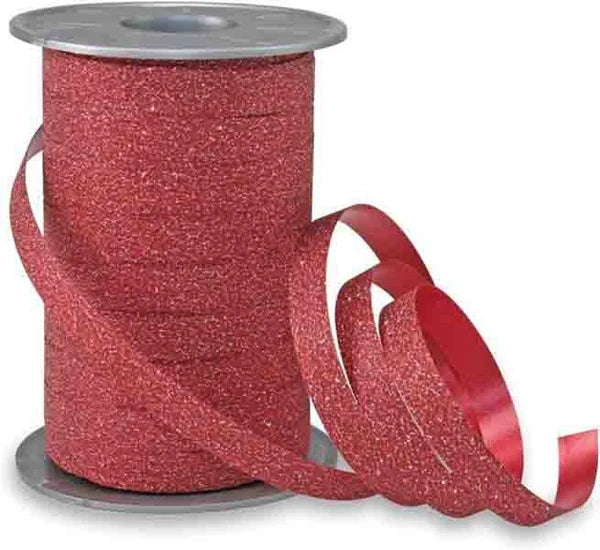 Browny Curling Glitter Ribbon Red 50yds