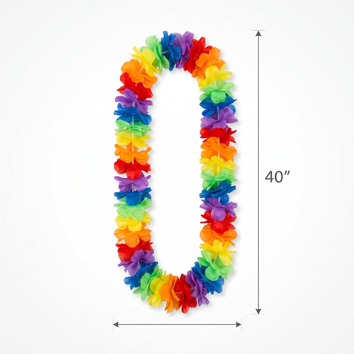 Vibrant Hawaiian Lei Multicolor Collar (x1u)