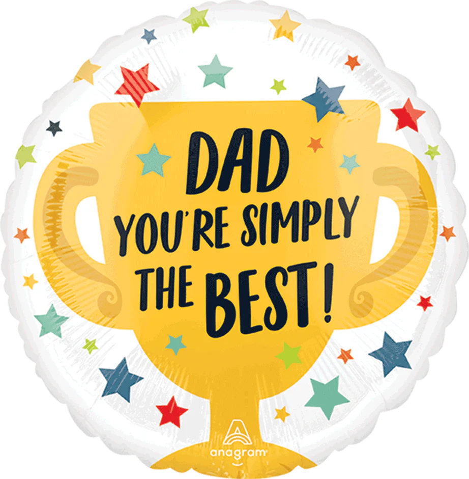 “Dad You’re Simply the Best!” Foil Balloon 18”