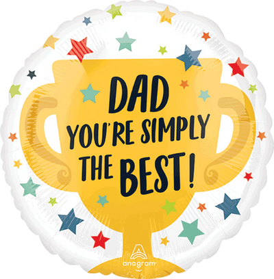 “Dad You’re Simply the Best!” Foil Balloon 18”