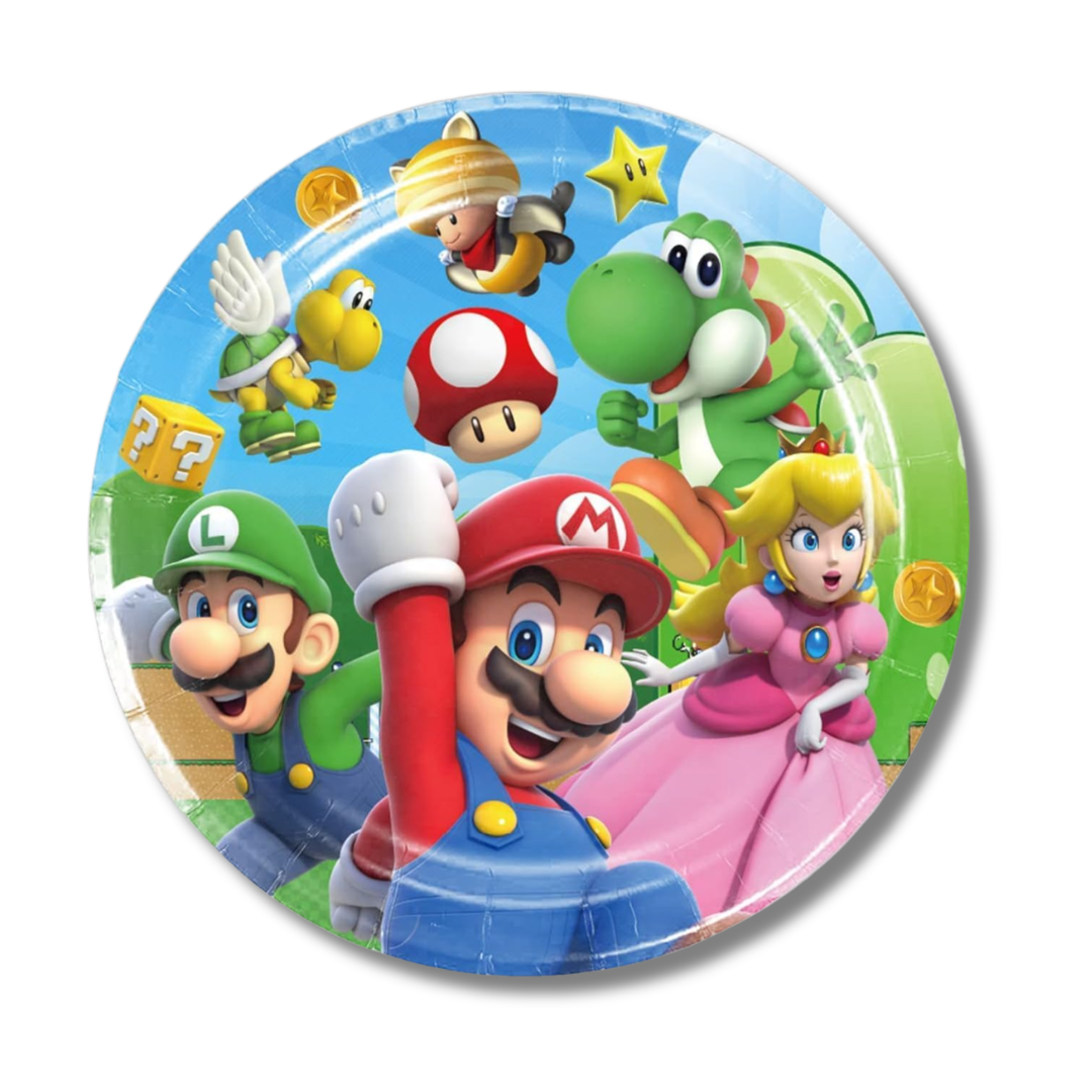 Platos 9" Mario Bros (x10u)