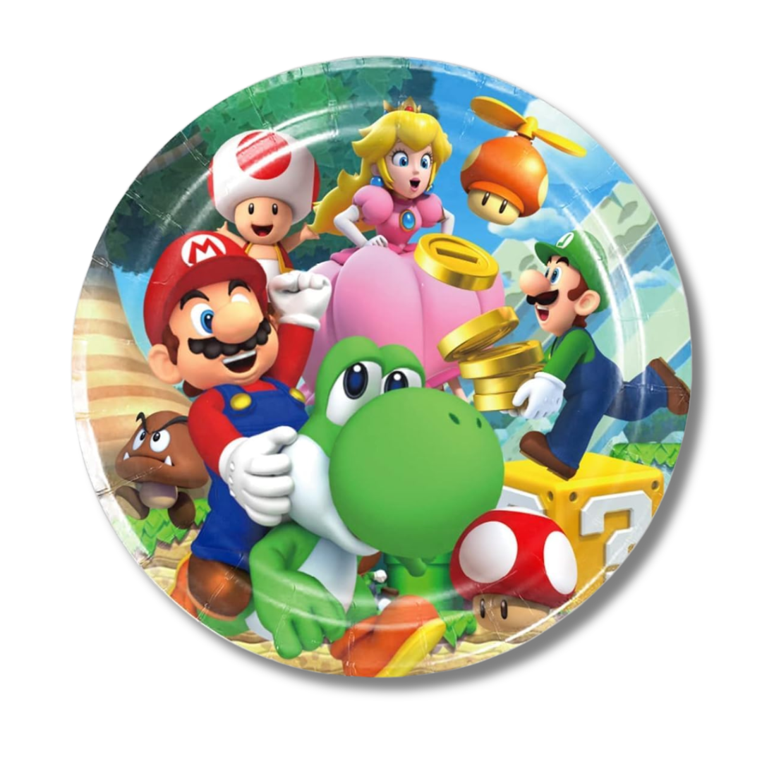 Platos 7" Mario Bros (x10u)