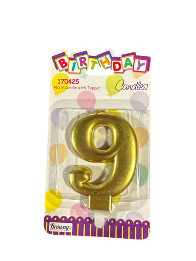 Vela Metálica Gold #9