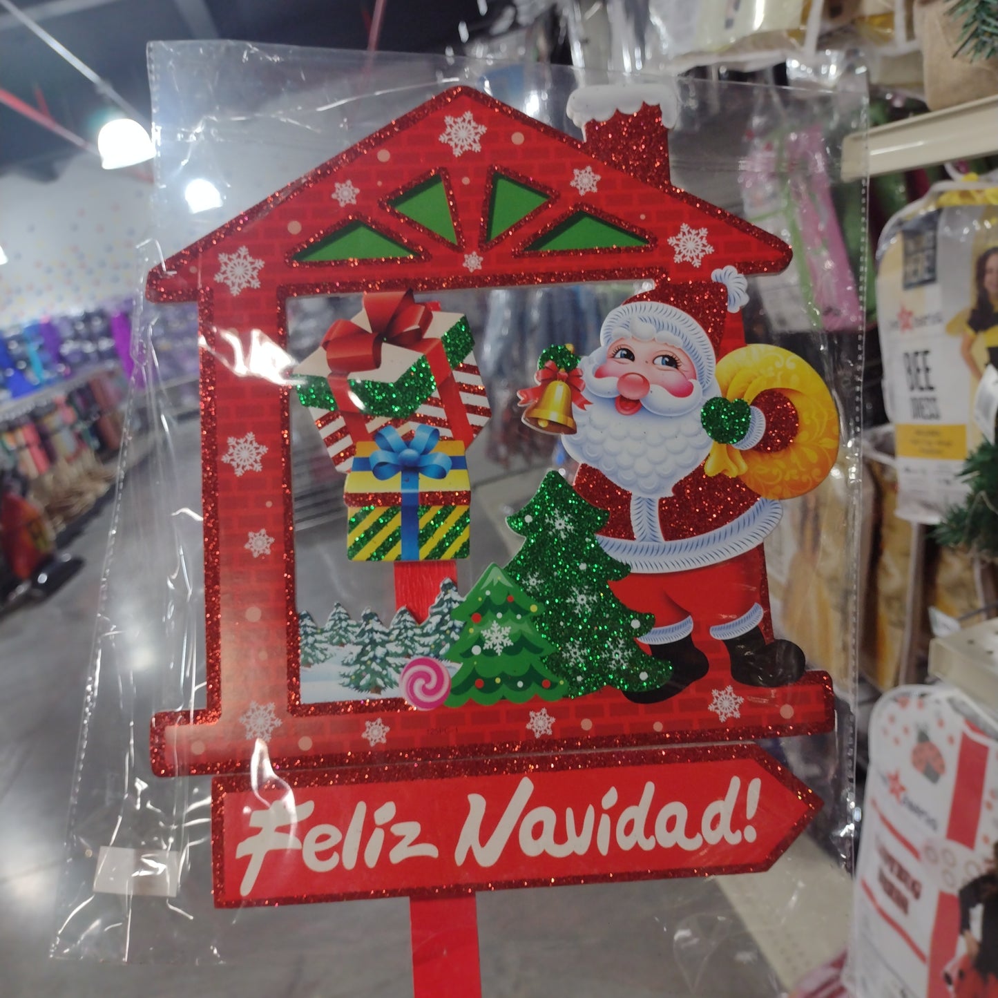 Feliz navidad yard sign red
