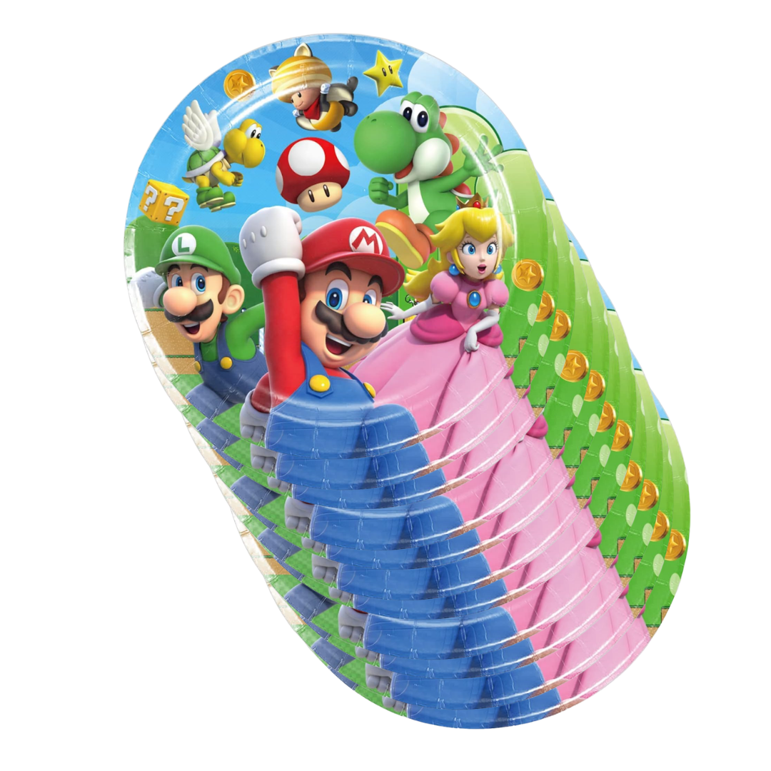 Platos 9" Mario Bros (x10u)