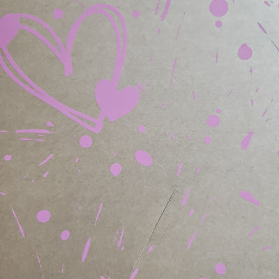 Cono Florero corazón rosa