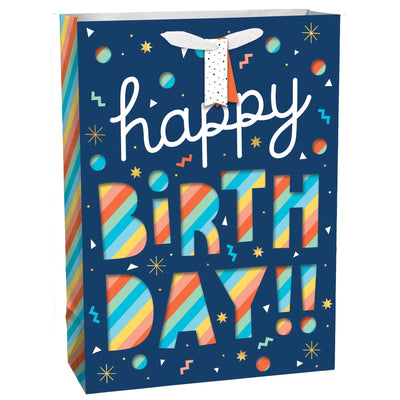 Happy Birthday Cut Out Extra Large Bag w/ hang tag