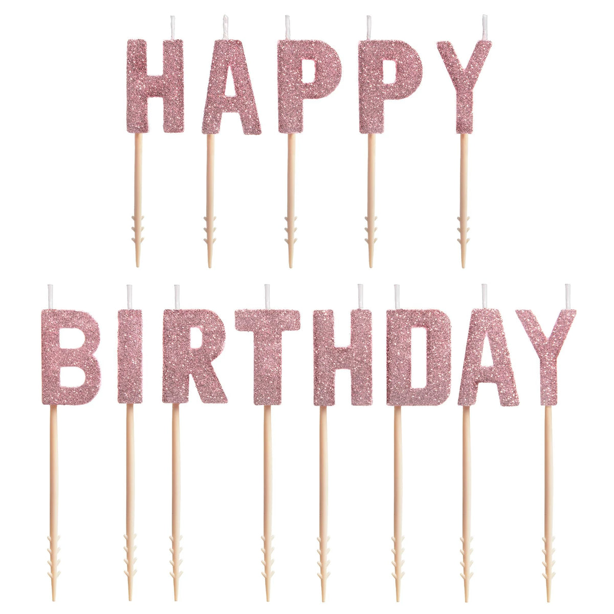 Happy Birthday Pink Blush Candles (x13u)