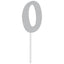 Glittered Stick Numbers Silver (x4u)