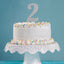 Glittered Stick Numbers Silver (x4u)