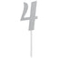 Glittered Stick Numbers Silver (x4u)