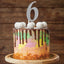 Glittered Stick Numbers Silver (x4u)