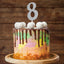 Glittered Stick Numbers Silver (x4u)
