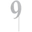 Glittered Stick Numbers Silver (x4u)